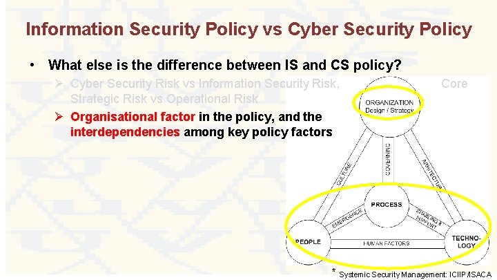 Information Security Policy vs Cyber Security Policy • What else is the difference between