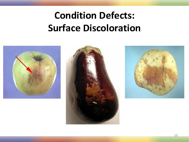 Condition Defects: Surface Discoloration 15 