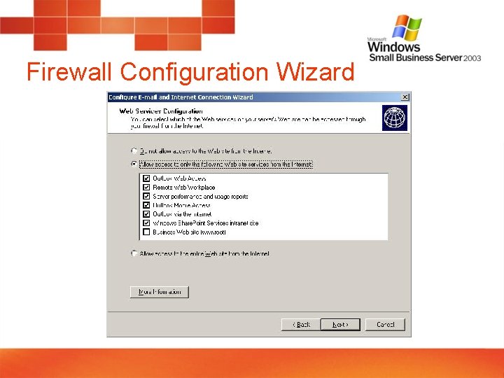Firewall Configuration Wizard 