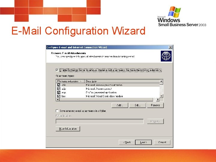 E-Mail Configuration Wizard 