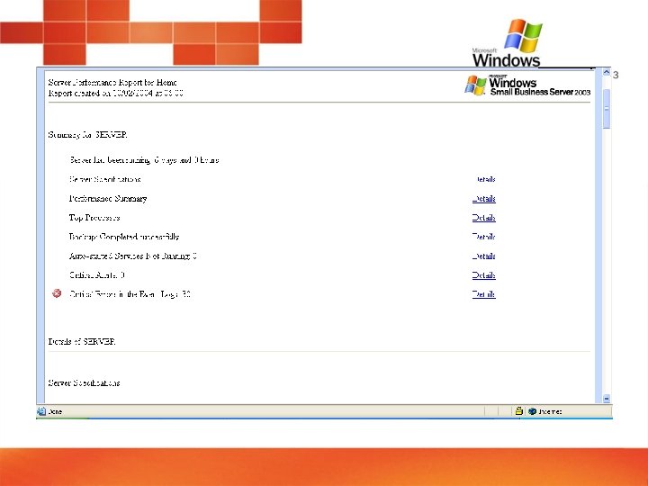Monitoring and Reporting 