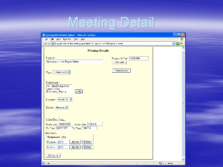Meeting Detail 