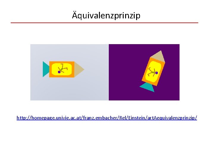 Äquivalenzprinzip http: //homepage. univie. ac. at/franz. embacher/Rel/Einstein/art. Aequivalenzprinzip/ 