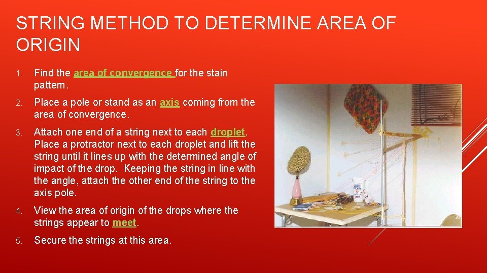 STRING METHOD TO DETERMINE AREA OF ORIGIN 1. Find the area of convergence for