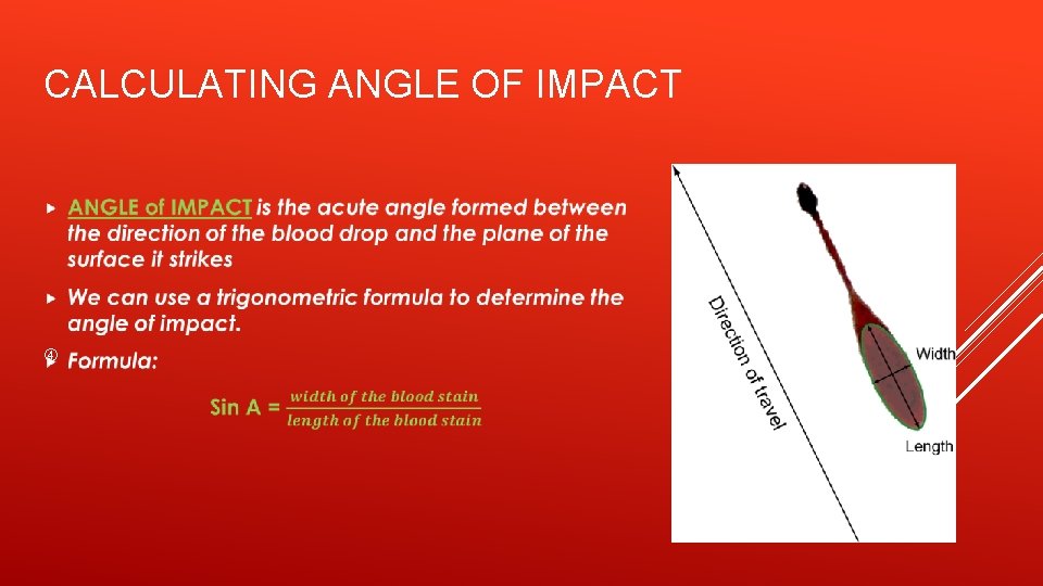 CALCULATING ANGLE OF IMPACT 