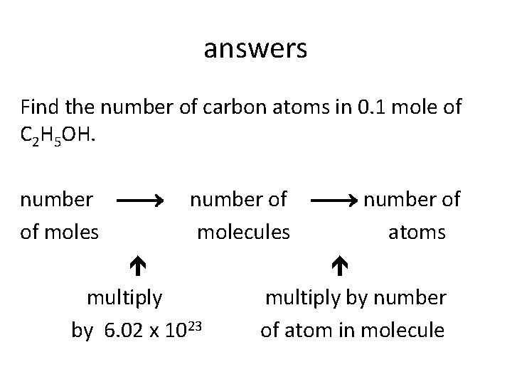 answers Find the number of carbon atoms in 0. 1 mole of C 2