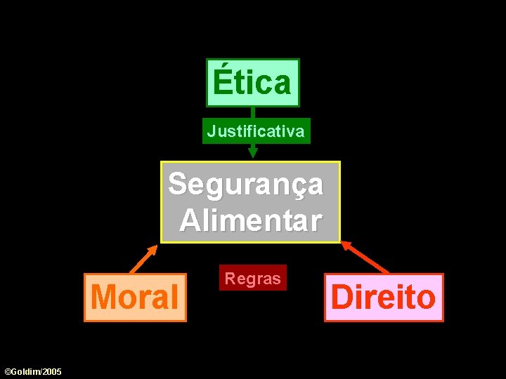 Ética Justificativa Segurança Alimentar Moral ©Goldim/2005 Regras Direito 