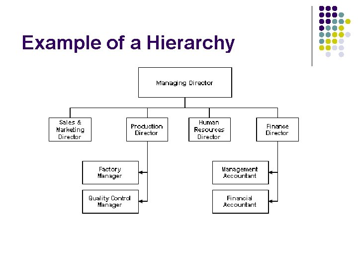 Example of a Hierarchy Example of a Hierarchy