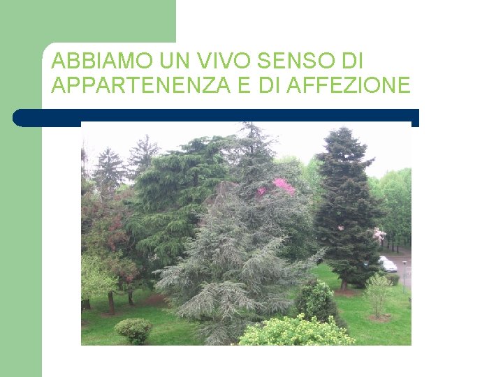 ABBIAMO UN VIVO SENSO DI APPARTENENZA E DI AFFEZIONE A QUESTI BEI LUOGHI CHE