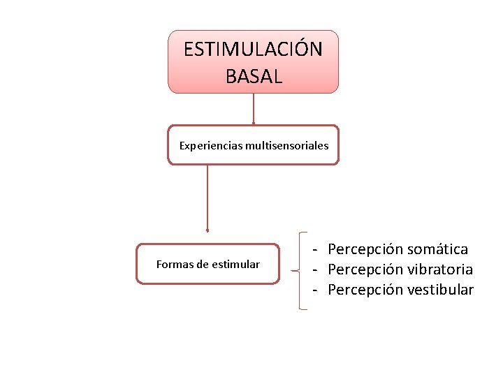 ESTIMULACIÓN BASAL Experiencias multisensoriales Formas de estimular - Percepción somática - Percepción vibratoria -