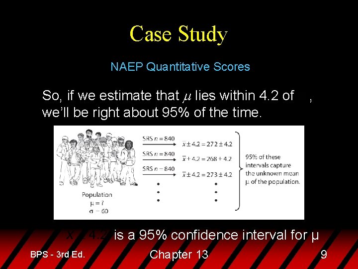 Case Study NAEP Quantitative Scores So, if we estimate that m lies within 4.