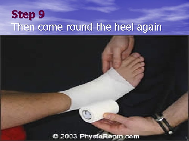 Step 9 Then come round the heel again 