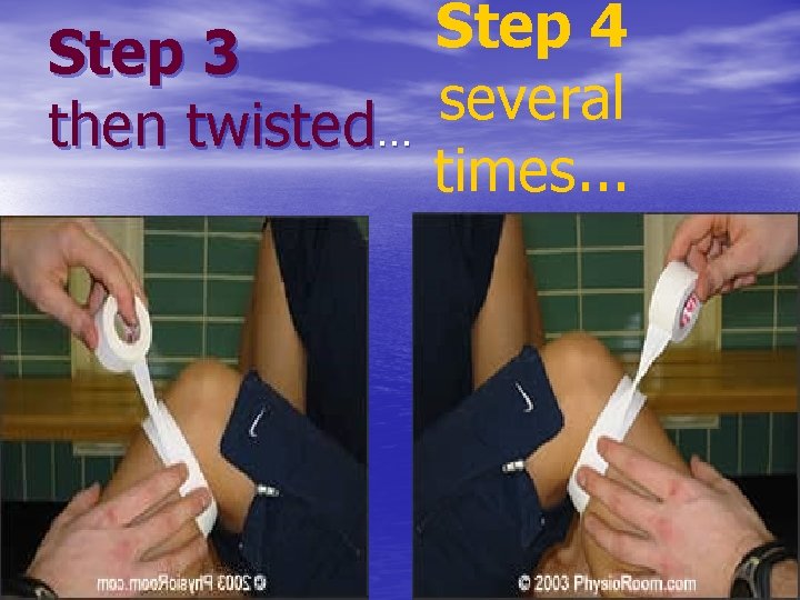 Step 4 Step 3 several then twisted. . . times. . . 