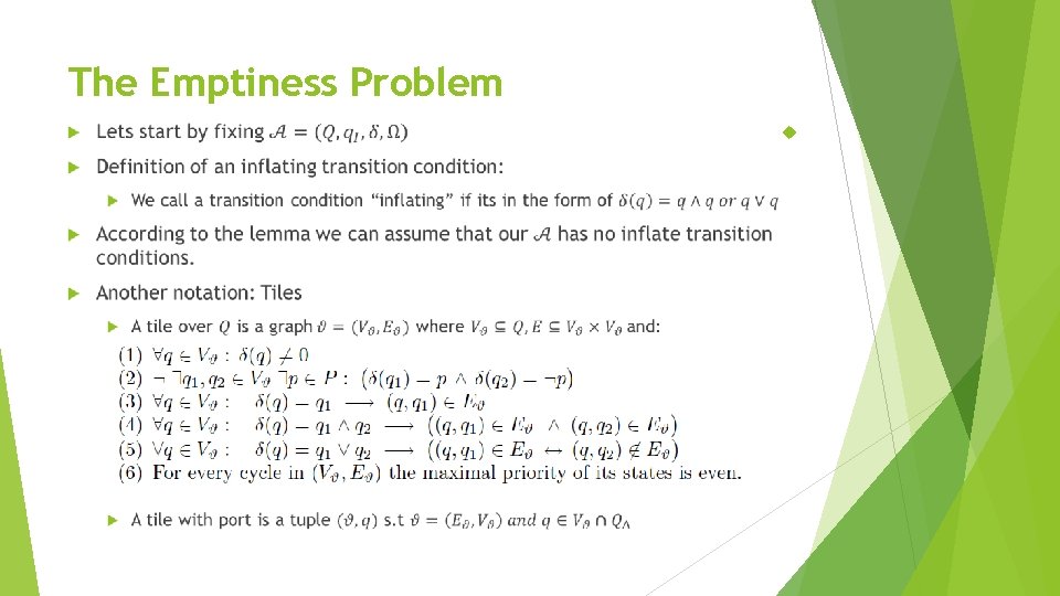 The Emptiness Problem 