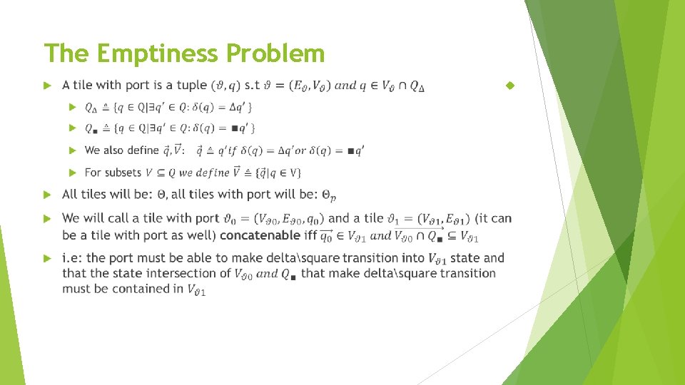 The Emptiness Problem 