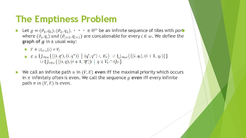 The Emptiness Problem 