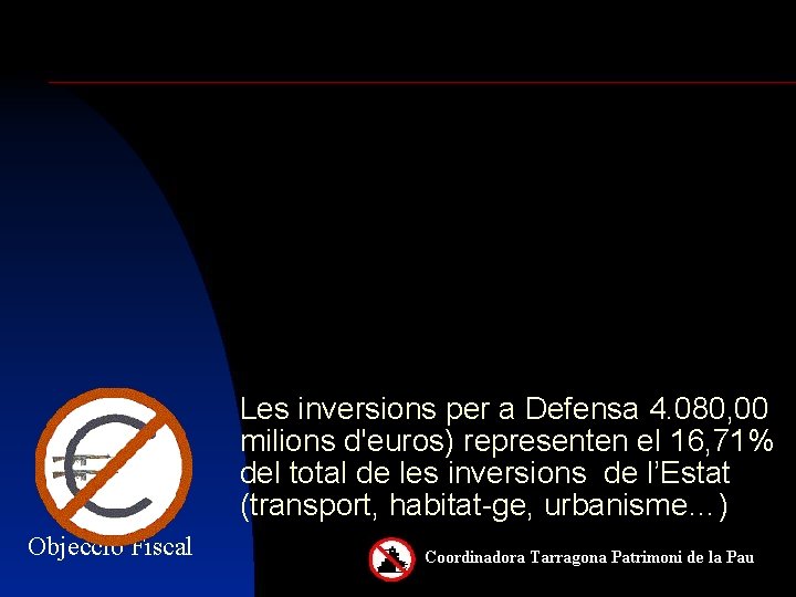 Les inversions per a Defensa 4. 080, 00 milions d'euros) representen el 16, 71%