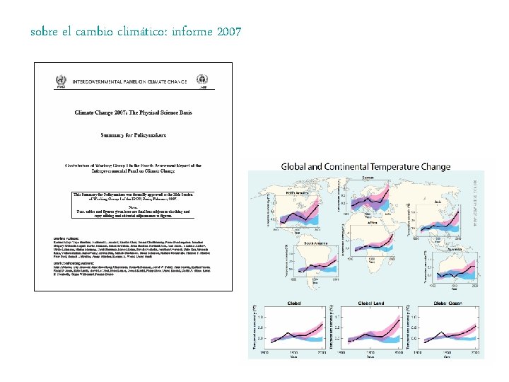 sobre el cambio climático: informe 2007 