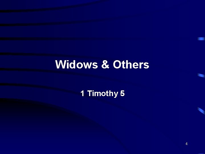 Widows & Others 1 Timothy 5 4 