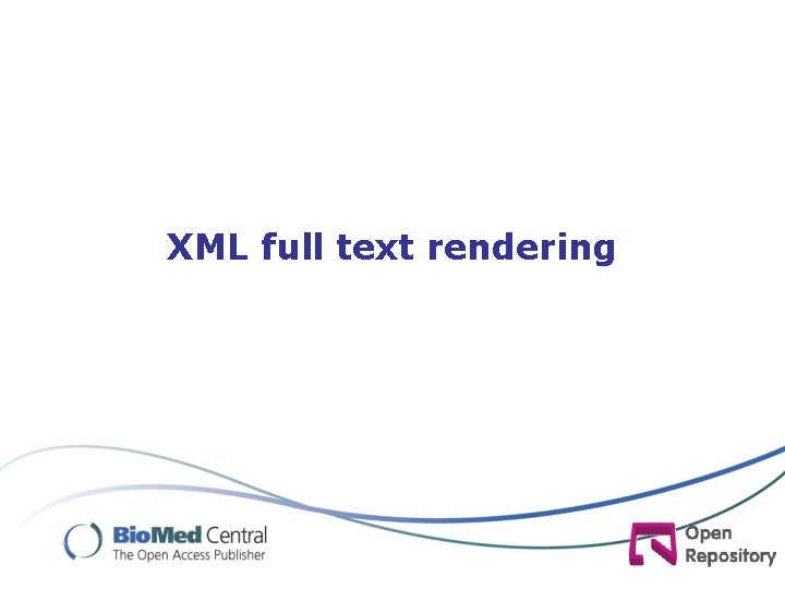 XML full text rendering 