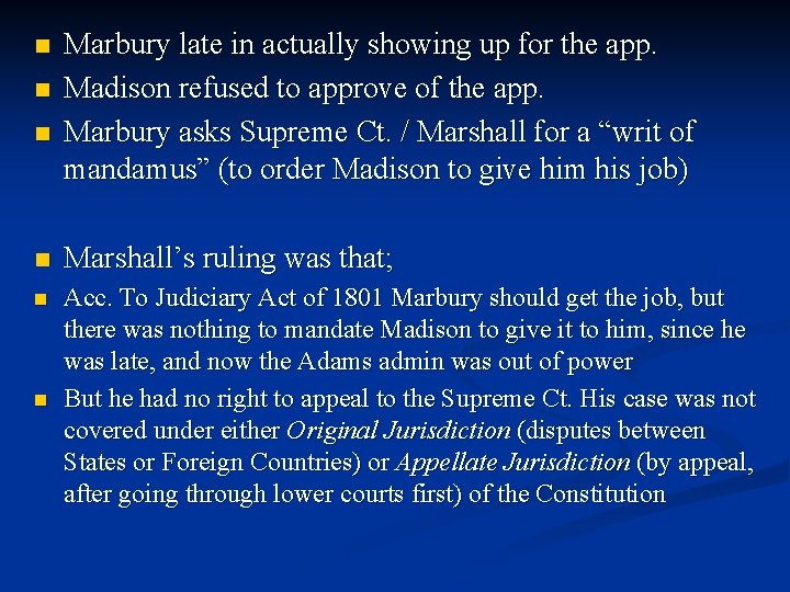 n n n Marbury late in actually showing up for the app. Madison refused
