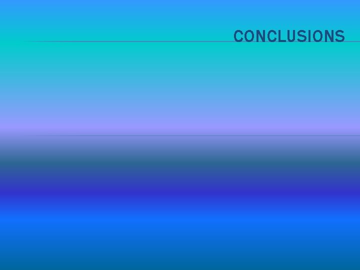 CONCLUSIONS 