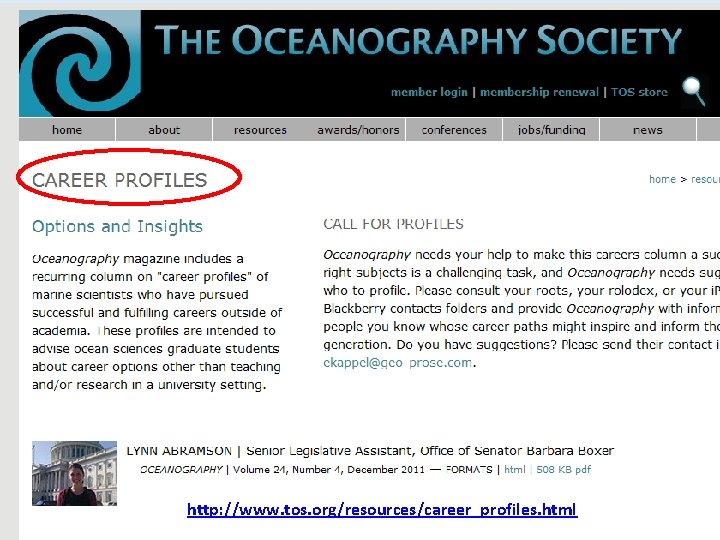 http: //www. tos. org/resources/career_profiles. html 