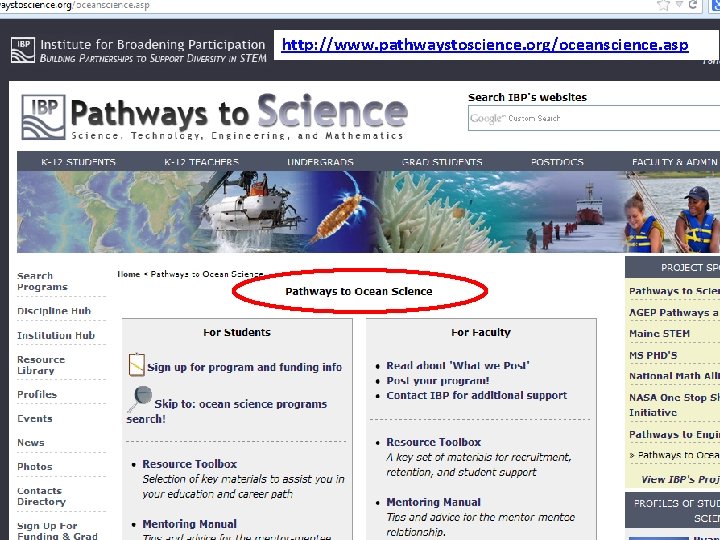 http: //www. pathwaystoscience. org/oceanscience. asp 