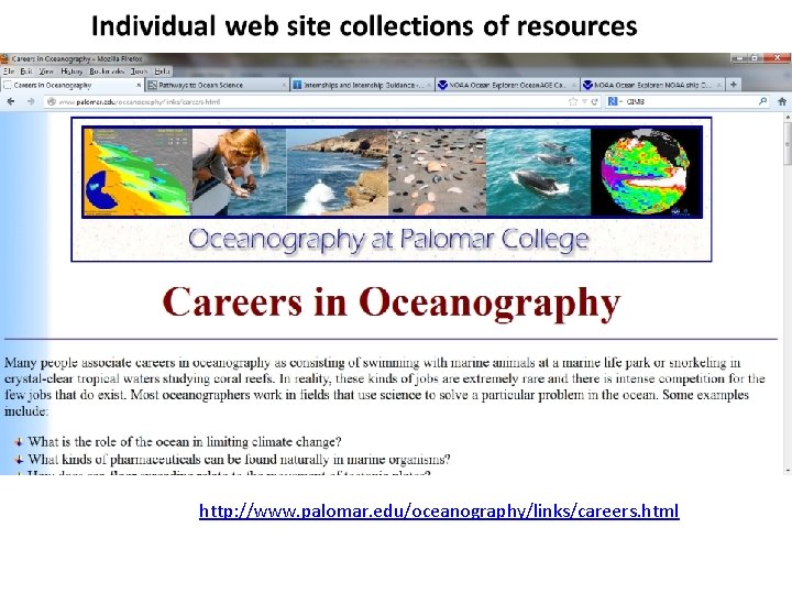 http: //www. palomar. edu/oceanography/links/careers. html 