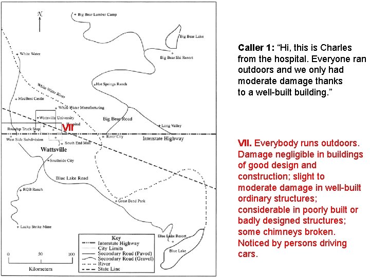 Caller 1: “Hi, this is Charles from the hospital. Everyone ran outdoors and we