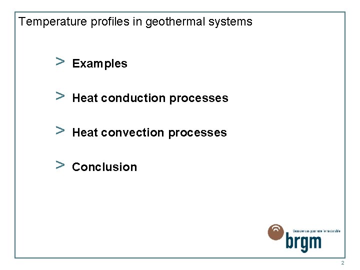 Temperature profiles in geothermal systems > Examples > Heat conduction processes > Heat convection