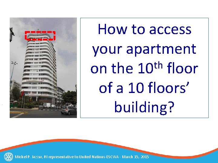 How to access your apartment th on the 10 floor of a 10 floors’