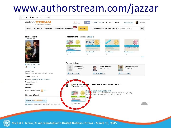 www. authorstream. com/jazzar Michel P. Jazzar, RI representative to United Nations-ESCWA - March 15,