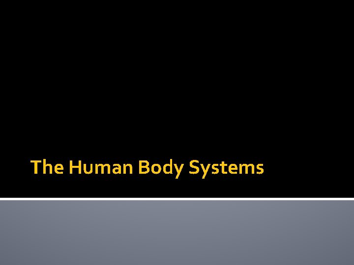 The Human Body Systems 