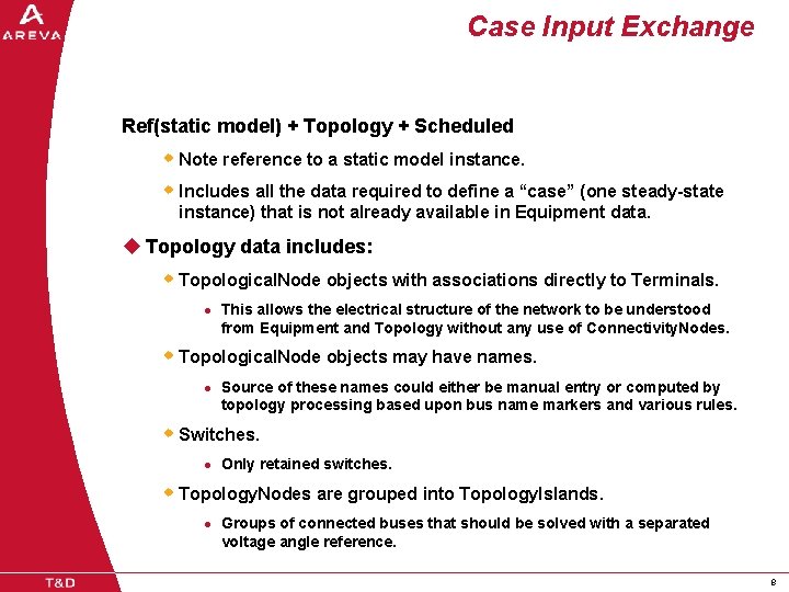 Case Input Exchange Ref(static model) + Topology + Scheduled w Note reference to a