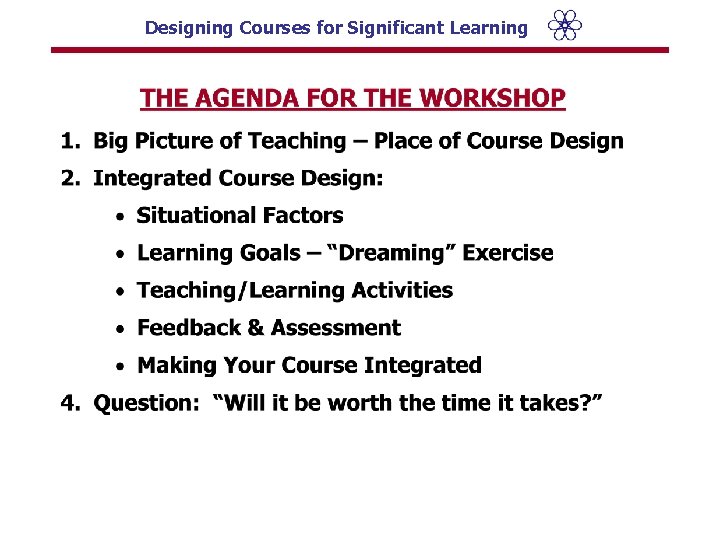 Designing Courses for Significant Learning 
