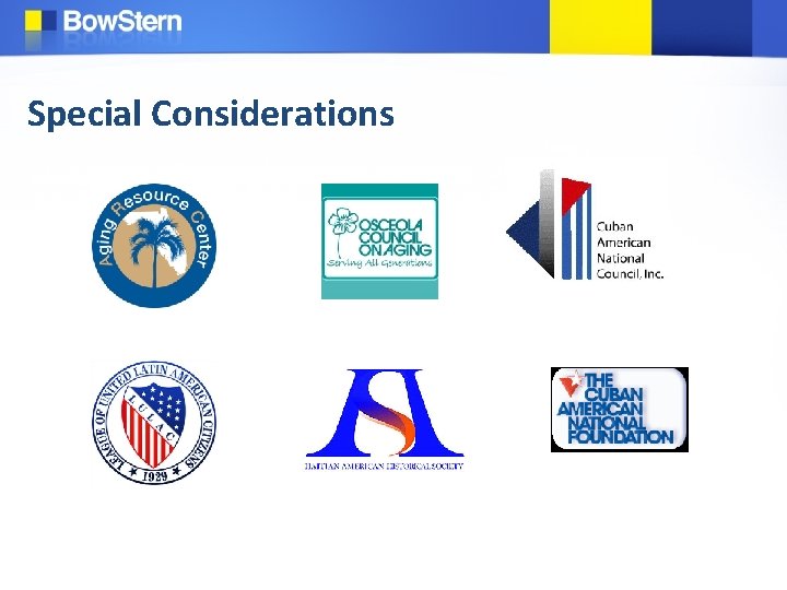 Special Considerations 