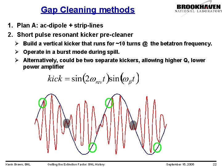 Gap Cleaning methods 1. Plan A: ac-dipole + strip-lines 2. Short pulse resonant kicker