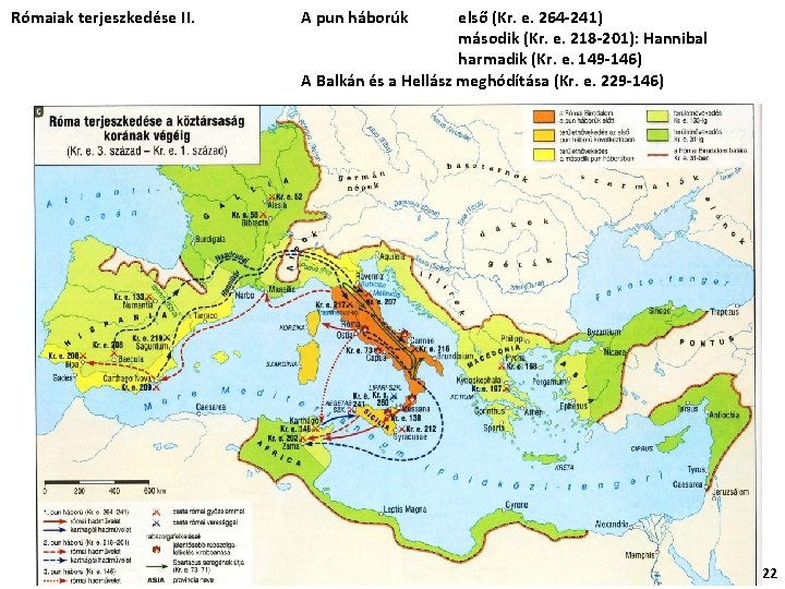 Rómaiak terjeszkedése II. A pun háborúk első (Kr. e. 264 -241) második (Kr. e.