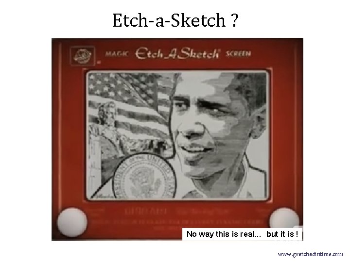 Etch-a-Sketch ? No way this is real… but it is ! www. gvetchedintime. com