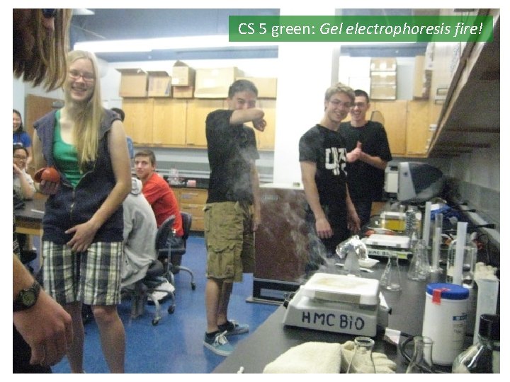 CS 5 green: Gel electrophoresis fire! 
