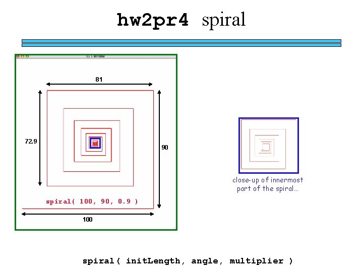 hw 2 pr 4 spiral 81 72. 9 90 close-up of innermost part of