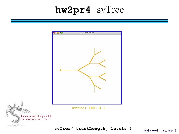 hw 2 pr 4 sv. Tree( 100, 4 ) I wonder what happened to