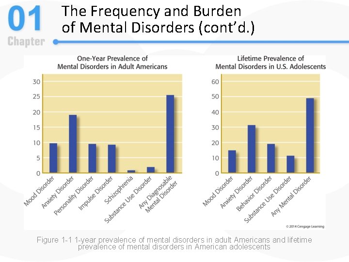 The Frequency and Burden of Mental Disorders (cont’d. ) Figure 1 -1 1 -year