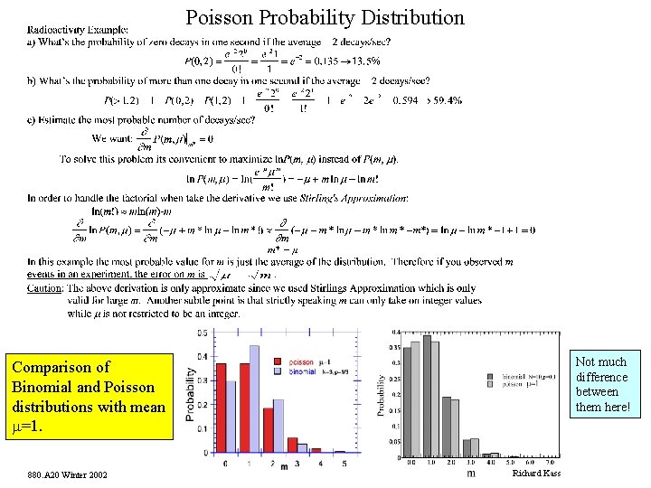 Poisson Probability Distribution Not much difference between them here! Comparison of Binomial and Poisson