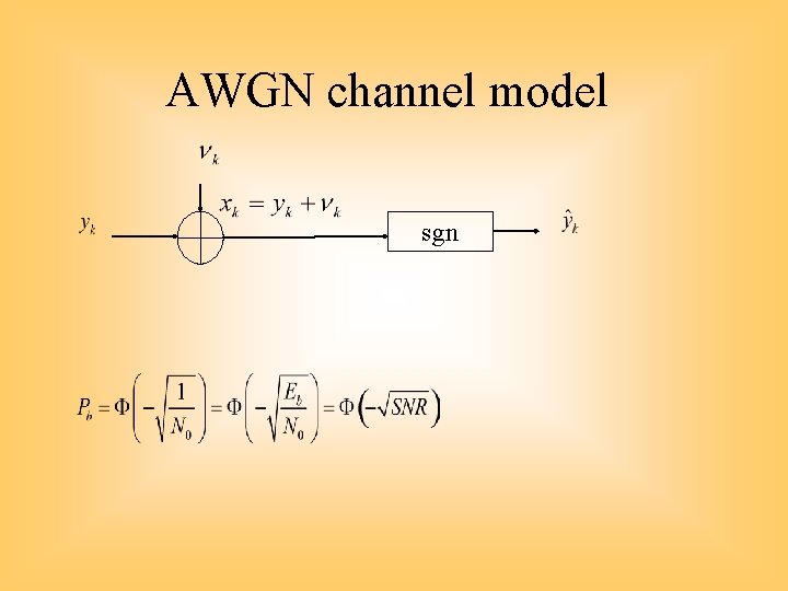 AWGN channel model sgn 