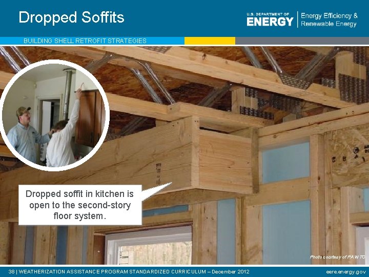 Dropped Soffits BUILDING SHELL RETROFIT STRATEGIES Dropped soffit in kitchen is open to the