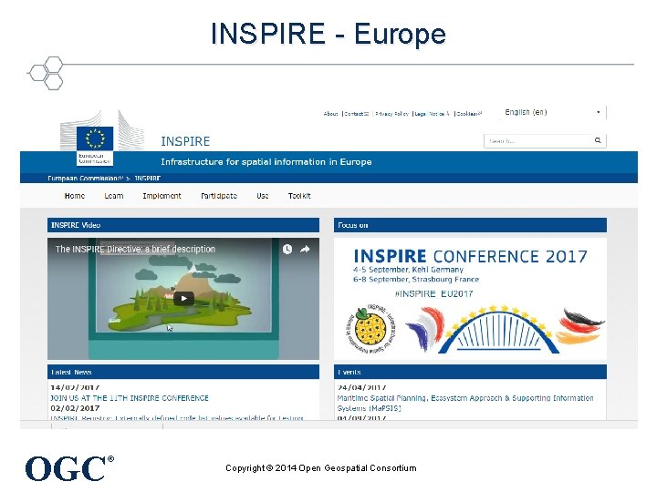 INSPIRE - Europe OGC ® Copyright © 2014 Open Geospatial Consortium 