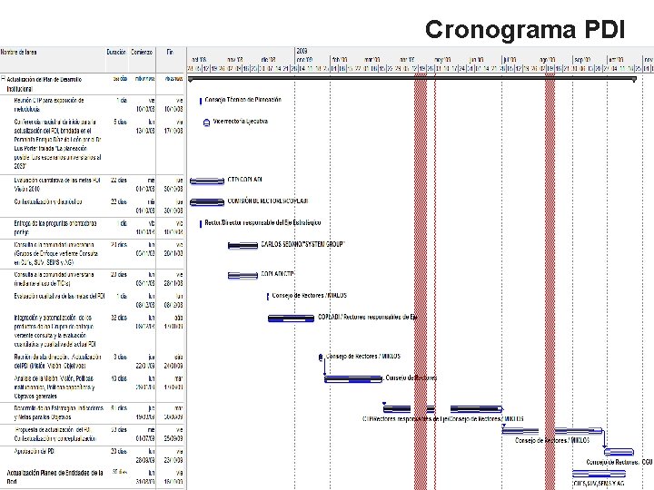 Cronograma PDI 