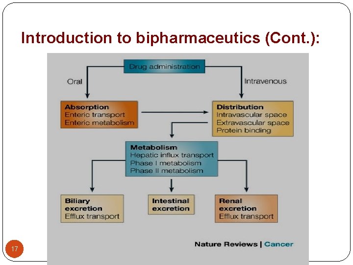 Introduction to bipharmaceutics (Cont. ): 17 